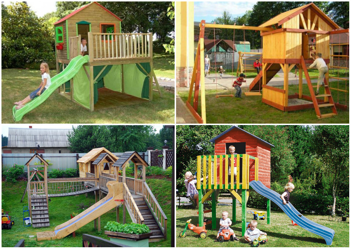 Детская площадка своими руками: строим домик на сваях