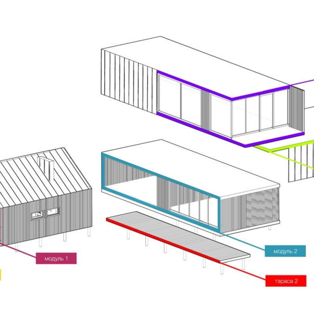Модульный дом схема