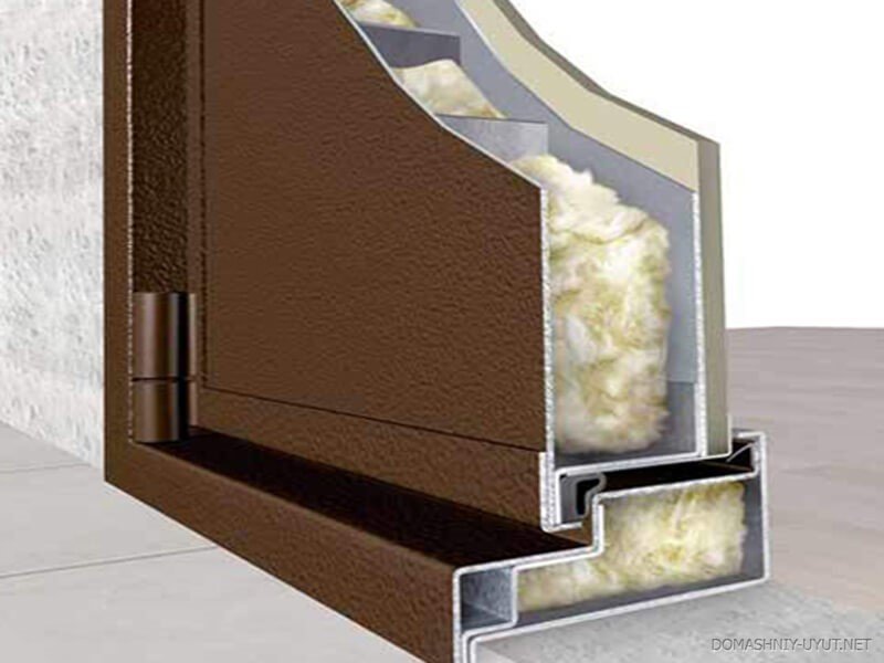 Внутреннее и внешнее утепление металлической входной двери: материал и работы